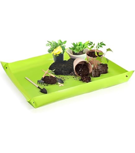 Repotting Mat For Plant Transplanting And Mess Control 29.5"x 29.5" Oxford Fabric Waterproof Potting Foldable Indoor Portable Gardening Tray Unique Gifts Lovers