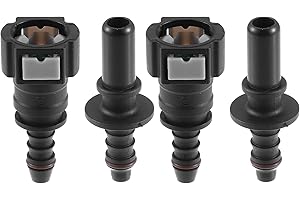 X AUTOHAUX 9.49mm to 8mm Straight Car Fuel Line Hose Quick Connect Release Connector Disconnect Hose Nylon 2 Set