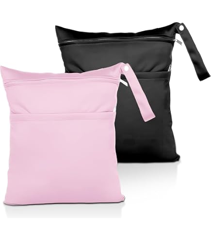Bolsas Impermeables Reutilizables 2 Piezas 40x30cm - Para Ropa Mojada, Pañales, Playa, Gimnasio, Viaje