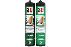 3C Sealants Wood Repair 2-Part Filler 620ml – Long Lasting, Heavy Duty Wood Filler for Durable Repairs & Restoration Projects