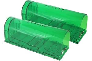 BURXOE Humane Mouse Traps, Reusable Mouse Trap for Indoors and Outdoors Rodent Trap High Sensitive No Kill