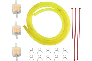 GOOFIT Filtro Combustible, 4-8mm Universal Moto con Tubo para Pit Bike Scooter Ciclomotor ATV Cafe Racer Go kart Amarillo