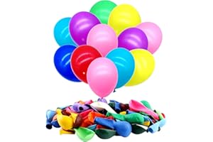 SHIXPIOV Luftballons Bunt - 100 Stück Bunte Luftballons - 10 Farben 25-27 Cm, Helium Luftballons Geburtstag, Helium Ballons Geburtstag, Regenbogen Luftballons Für Geburtstagsdeko, Luftballons Hochzeit