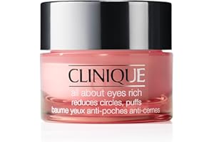 Clinique All About Eyes Crème Yeux Anti-poches Anti-cernes à l'Acide Hyaluronique | Hydratant, 15 ml