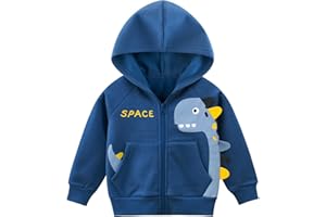 Garsumiss Sudadera con Capucha para Niños Lindo Dibujo Animal Dinosaurios Encapuchado Abrigos