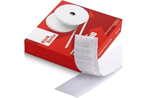 ‎KLICK BERLIN Klick Berlin Klettband selbstklebend Extra Schmal | 1 cm x 8 m | Klett Klebeband klebt auf vielen Flächen | Klettverschluss | 10 mm breit, 8 Meter lang | Weiß