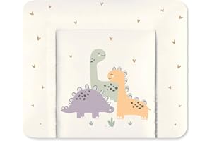 Julius Zöllner Materassino fasciatoio Softy, 65 x 75 cm, impermeabile e lavabile, prodotto in Germania, Oeko-Tex Standard 100, Little Dinos
