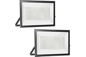 Royana 2pcs 50W 5000LM Projecteur LED Extérieur 6000K Blanc Froid Spot LED Extérieur IP65 Etanche Projecteur LED pour Terrasse Jardin Parc Garage Cour Entrée