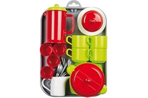 Jouets Ecoiffier – 972 - Plateau dînette garni 100 % Chef – Dès 18 mois – Fabriqué en France