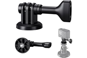 JJC Tripod Mount Adapter for DJI Osmo Action 5 Pro/4/3,Action Camera Adapter for Insta 360 Ace Pro 2 & Hero 13/12/11/10/9,Brave 8/7/4/EK7000 Selfie Stick Tripod Mount with 1/4" 20 Screw Hole for Vlogging