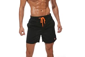 JustSun Bañador Hombre Secado Rápido Traje de Baño con Forro de Malla