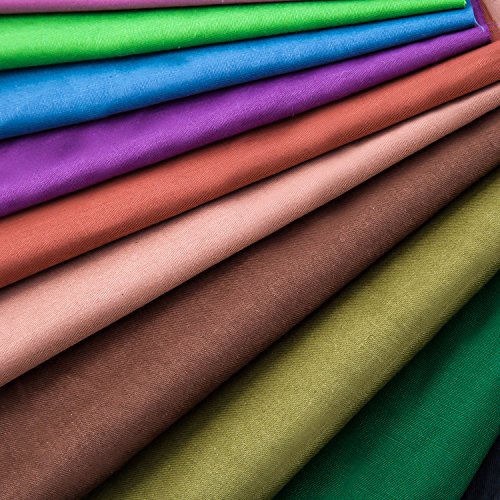 Mudder 50 Stück 20 mal 20 cm Mehrfarbig Stoff Patchwork Baumwolle Gemischte Quadratisch Bundle Nähen Quilting Handwerk, 50 Farben - 3