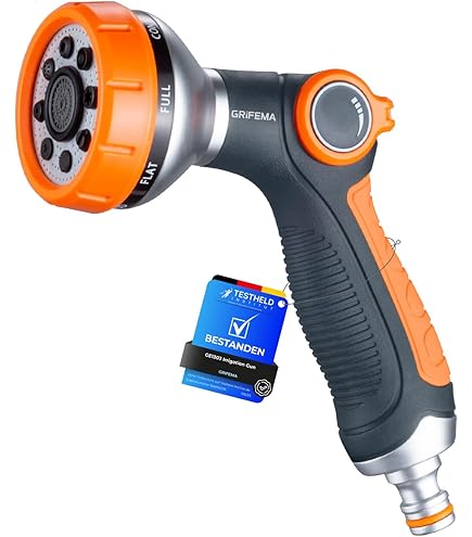 HOZELOCK - Gietmondstuk 3-in-1, ergonomische zachte handgreep, antislip, 3 stralen, 1 nieuwe douchestraal voor zachte bewatering [100-100-224