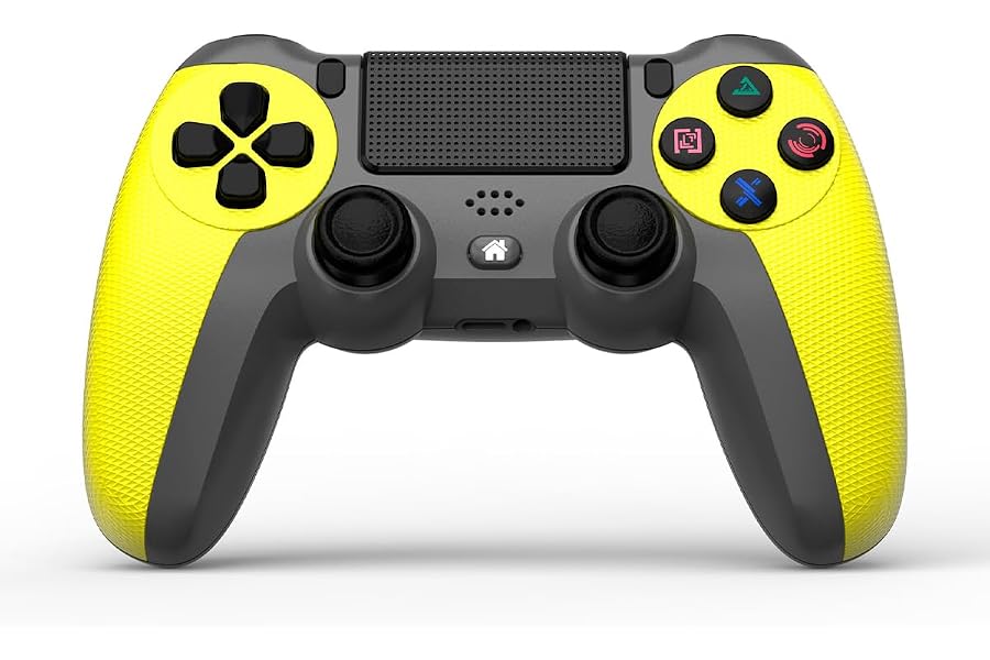 NK Mando para PS4 / PS3 / PC/Móvil Inalámbrico - Wireless Controller con 2-Shock, Función Detección 6 ejes, Luz LED, Panel Tá