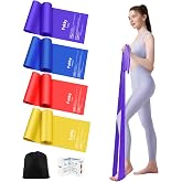 Fokky Gomas Elasticas Musculacion [Set de 4], 1.8M Bandas Elasticas Fitness | Bandas Elasticas Musculacion con Bolsa de Trans