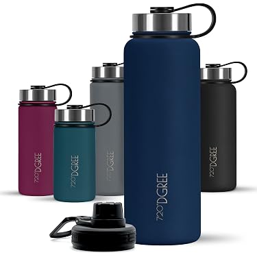 Kolibri Edelstahl-Wasserflasche 600 Ml – Isoliert, Mit Strohhalm, Motiv Wisteria Magnolie Schmetterlinge