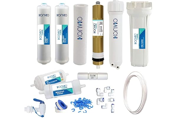 Konvio Neer Water Purifier Maintenance Service Kit For All Type Ro Water Purifier (Mineral, Yearly With Pf), 20 Liter /Hour - White