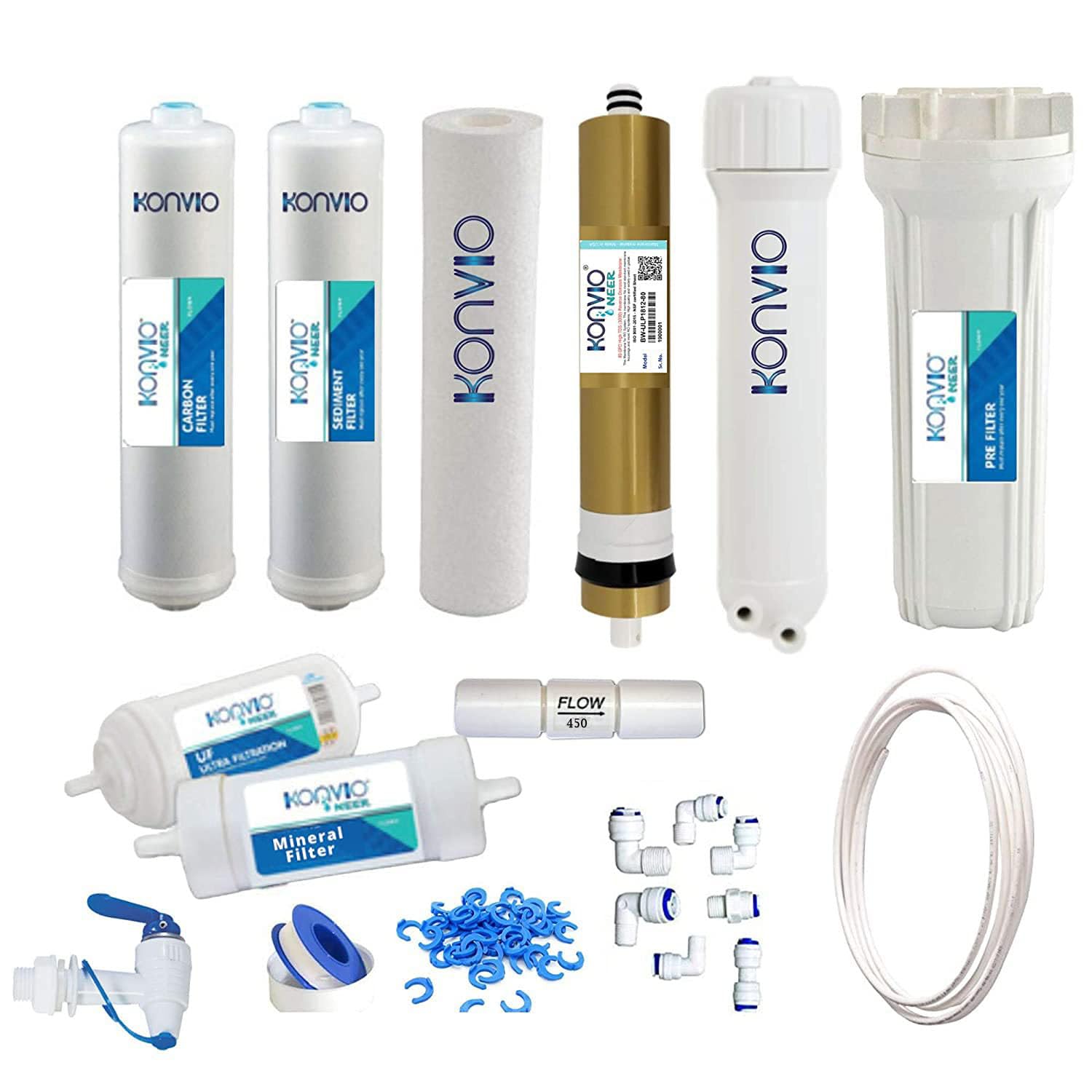 Konvio Neer Water Purifier Maintenance Service Kit: Hassle-Free, Yearly Mineral RO Water Purifier Care Solution