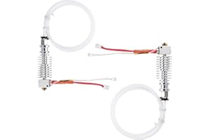 TLIDFGEO 2 Stück Ersatz Straight-Typ Metall V5 J-Kopf Hotend-Extruder für Anycubic i3 Mega Extruder 3D Drucker Zubehör Extruder Anycubic Kopf (Weiß)