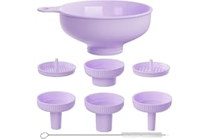 Breiter Mund Küchen Trichter, BALIWELL Lebensmittelqualität Kunststoff-Kochkonservierungstrichter mit 4 Größen Ausläufen(1,1cm-5cm）