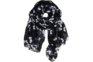 World of Shawls Butterfly Print Scarf for Women Celebrity Style Maxi, Wrap, Sarong, and Shawl Trendsetting Fashion Accessory for All Occasions