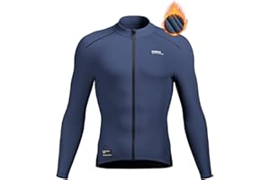INBIKE Maglia Ciclismo Invernale Uomo Giacca Ciclismo in Pile Giacca Bici da Strada Antivento Termico Silm Fit per MTB Bici Running e Vita Quotidiana