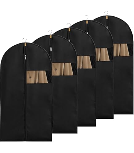 Housse Manteau Lot 15 Housses Vêtements Transparentes - 3 Tailles 60x80/100/120cm - Zip EVA Anti-poussière Housses De Vêtements