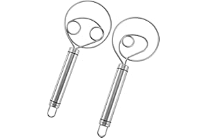 LURORA2021 Batidora de Masa Danesa Mezclador Giratorio de Empuje Danés Batidor de Acero Inoxidable Manual Cocina Batidor Doble Bucle Batidor de Huevos Cortador Mezclador para Manual Cocina Mezclar Remover 2*PCS