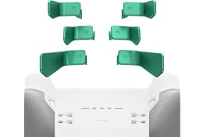 eXtremeRate Swift Paddles Metallo per Xbox Elite Series 2 Controller,6 Palette Levette Posteriori Tasti Pulsanti Intercambiabile per Xbox Elite V1/Series 2 Core Joystick-Acqua Verde