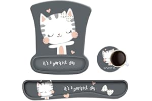 Tastatur Mauspad Handgelenkauflage, ToLuLu Mauspads für Computer Laptop Komfortable Mauspad Tastatur Handgelenk Unterstützung