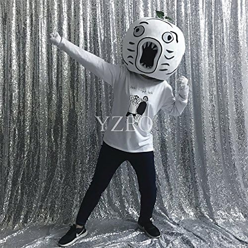 YEZO Sequin Backdrop 10FTx10FT-Silver Sequin Curtain Backdrop Photo Booth Wedding Props Glitter Party Background