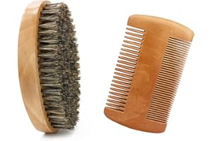 ANNERATTERYER Set Barba Accessori Barba Set Cura Barba Set Da Barba Uomo Pettine Barba Kit Barba Uomo Cura Della Barba Spazzola Barba Spazzola Barba Cinghiale Spazzola Da Barba Per Uomini, Fidanzati, Festa Del Papà