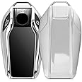 JVCV® TPU Car Key Cover Compatible with BMW X Series Key (Silver)