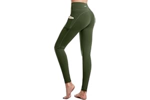 CAMBIVO Leggins Sportivi Donna, Leggins Push up a Vita Alta, Leggings Palestra Pantaloni Yoga Pants Elasticizzati Lunghi con Tasche per Fitness, Pilates, Sport, Gym, Running, Tempo Libero