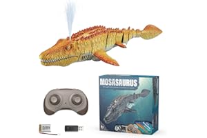 LICHENGTAI Zdalnie sterowany dinozaur, zabawka z pilotem zdalnego sterowania, zabawka dinozaura, podwodna RC elektryczna łódź wyścigowa, zabawka RC, elektryczny dinozaur, prezent na basen dla dzieci i