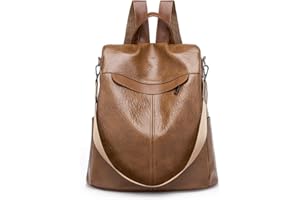 Estwell Mochila Mujer Antirrobo Impermeable Cuero Pu Bolsa de Hombro Mochila Escolar Pequeño Casual Bolso Bandolera