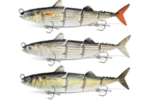 ODS lure Esca da pesca per spigole 8 segmenti Multi Swimbait Kit esche ad affondamento lento con ami da pesca