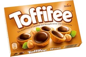 ‎TOFFIFEE Toffifee – 1 x 125g – Haselnuss in Karamell mit Nougatcreme und Schokolade