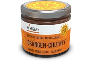 ‎BY SUSANN BY SUSANN - 03 ORANGEN-CHUTNEY im Glas (1 x 150 g), Geschmackserlebnisse mit intensiven und natürlichen Aromen, fruchtig, herb, mittelscharf