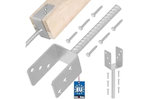 KOTARBAU® Supporto per pali 71 mm per Pali per Recinzioni Legno Ancoraggio Pali al Calcestruzzo Staffe a U Fissaggio Pali Legno Staffe per Travi in Legno Supporto Trave