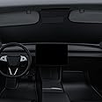 BASENOR Sunshade for Tesla Model Y Model 3 Windshield Sunshade Folding Front Window Sun Shade Double Layer Light Blocking Foldable Sun Shade with a Storage Bag Tesla Accessories 2019-2025 2026