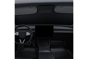 BASENOR Pare-Soleil Tesla Model Y Model 3 Pare-Brise Pliable pour fenêtre Avant, Protection Contre la Chaleur, visière 2016-2025