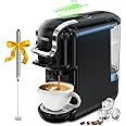 HiBREW H2B 5-in-1 Pod Coffee Maker - Compatible With 4 Coffee Capsule as Well as Espresso Powder, Makes Iced Coffee, Espresso, Cappuccino. Hotel Kitchen Coffee Machine