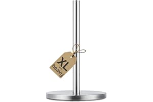 Space Home - Portarrollos Papel Cocina Grande - Portarrollos de Papel de Cocina Pesado - Porta Rollos para Papel Absorbente - Soporte para Papel de Cocina - Acero - Especial Rollos Grandes - 20,5 cm