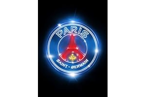 Displate - Poster en Métal - Monté sur Aimant - Paris Saint-Germain - Paris Saint-Germain Neon - Taille M - 32x45cm