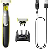 Philips OneBlade 360 Face, Regolabarba e Rasoio Elettrico, con l'Innovativa Lama 360, 2 Lame 360 per il Viso, Pettine Regolab