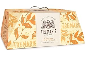 Tre Marie Colomba Tradizionale Typisches Dessert der Ostertradition Osterkuchen mit kandierten Schalen sizilianischer Orangen, knackigen ganzen Mandeln und Kristallzucker 1Kg