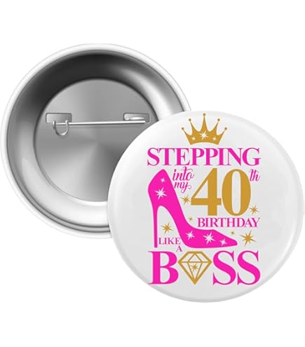 3inch Badge It's My Birthday Sparkling Fizz Black Gold - View #14