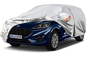 kayme Bâche Voiture Étanche Respirante Compatible avec Ford Kuga, 6 Couches Housse de Protection Voiture Extérieur, Contre Pluie Soleil Poussière avec Zip et Doublure en Coton.