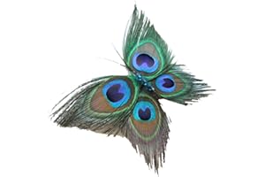 TONSEE Neuer Schmetterling Peacock Feather Braut Hochzeit Haar Clip Pin Head Haarnadel